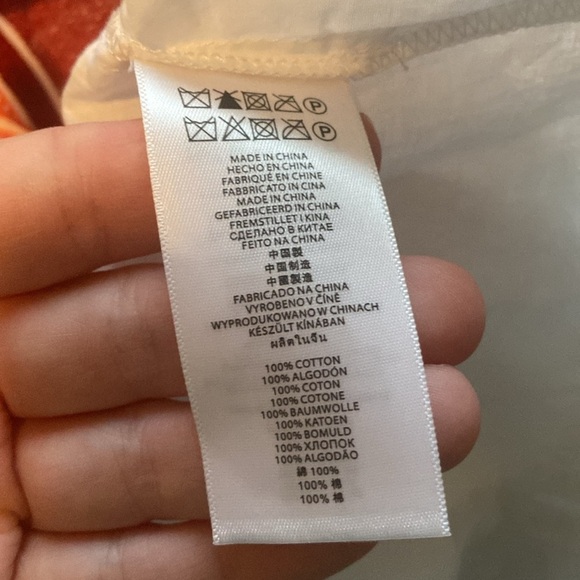 Michael Kors Top Sz Small White Cinnabar Aztec Red - Picture 9 of 11